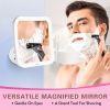 10X Magnified Luxe Rectangular Illuminated Makeup Mirror - Touch Control, Adjustable Brightness, Powerful Locking Suction Cup