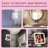 10X Magnified Luxe Rectangular Illuminated Makeup Mirror - Touch Control, Adjustable Brightness, Powerful Locking Suction Cup