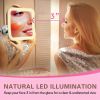 10X Magnified Luxe Rectangular Illuminated Makeup Mirror - Touch Control, Adjustable Brightness, Powerful Locking Suction Cup